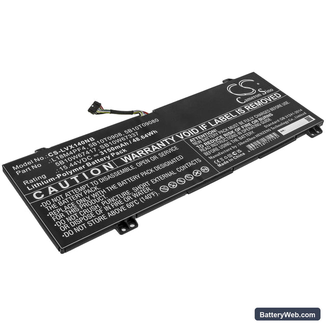 Lenovo Xiaoxin Air 14 2019 Replacement Battery, 15.44V, 3150mAh, Li-Polymer 1