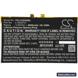 Lenovo Tab 4 10 Replacement Battery, 3.85V, 6800mAh, Li-Polymer 3