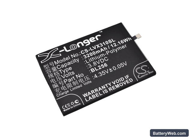 Lenovo Vibe X3 Lite Replacement Battery, 3.8V, 3200mAh, Li-Polymer 1