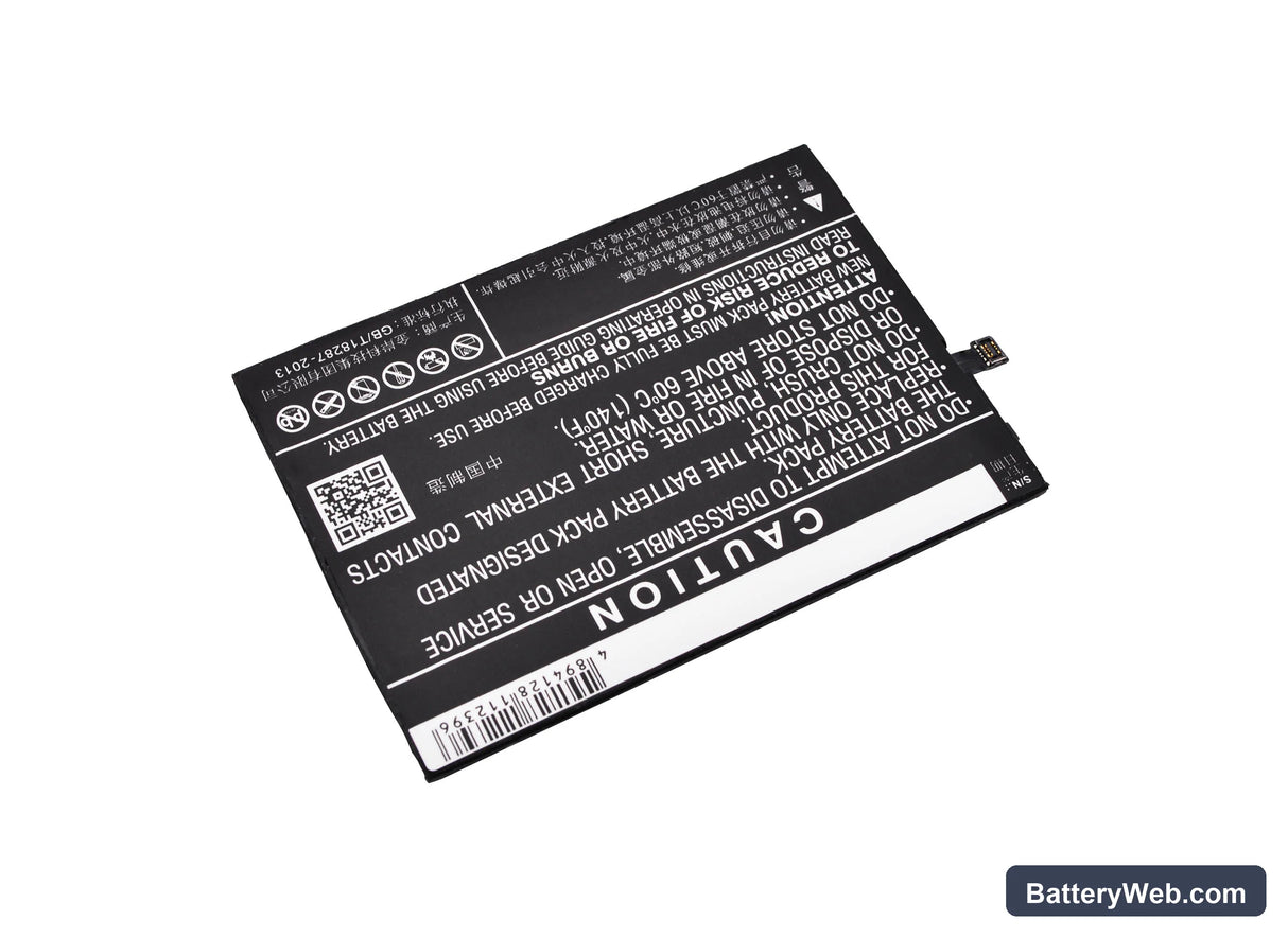 Lenovo Vibe X3 Lite Replacement Battery, 3.8V, 3200mAh, Li-Polymer 4