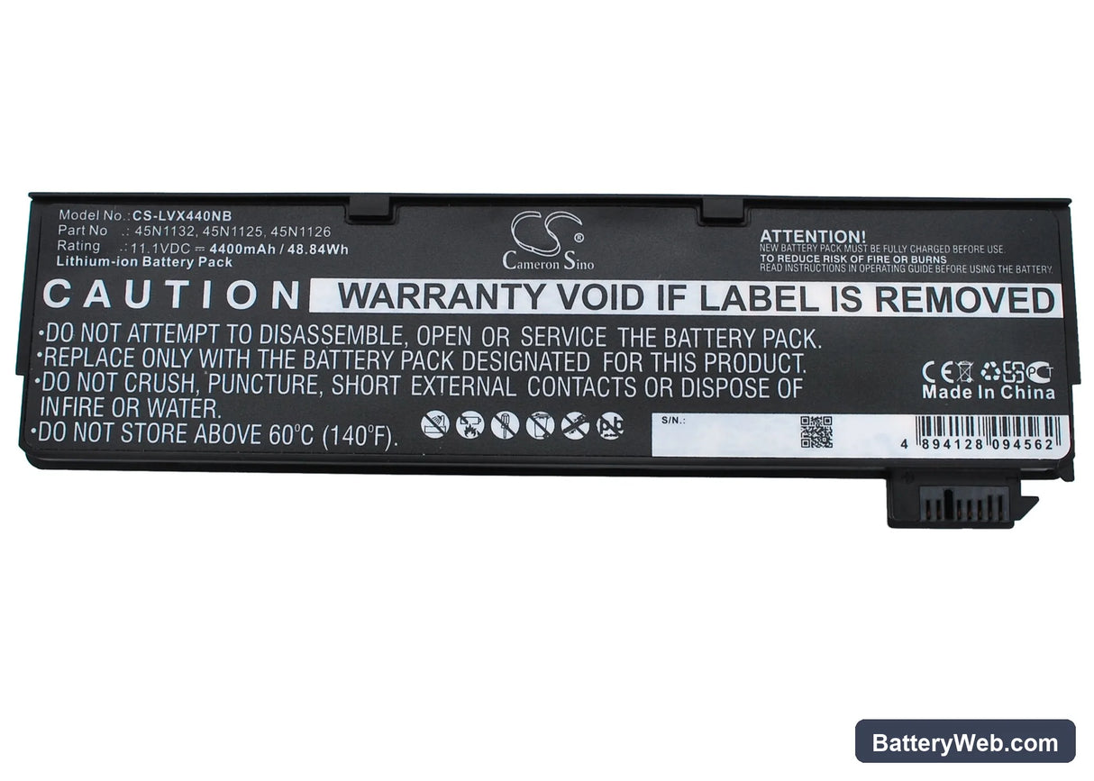 Lenovo ThinkPad T440 Replacement Battery, 11.1V, 4400mAh, Li-ion 5