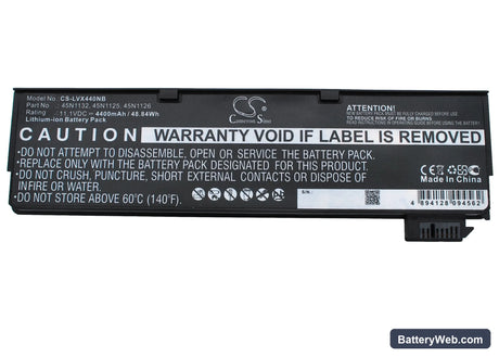 Lenovo ThinkPad T440 Replacement Battery, 11.1V, 4400mAh, Li-ion 5