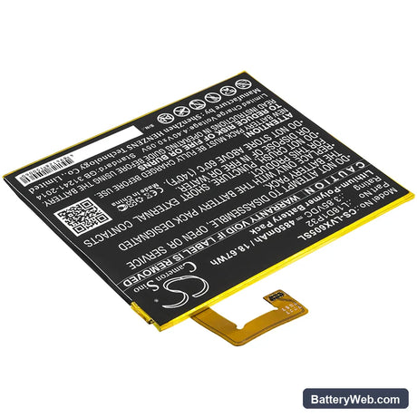 Lenovo Smart Tab M10 Replacement Battery, 3.85V, 4850mAh, Li-Polymer 2