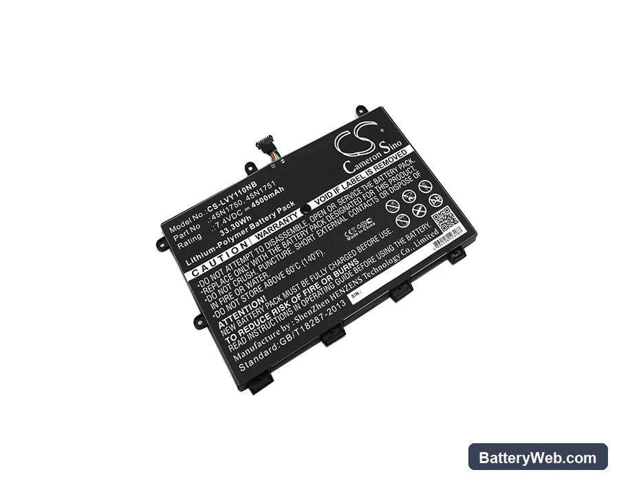 Lenovo ThinkPad Yoga 11e Replacement Battery, 7.4V, 4500mAh, Li-Polymer 1