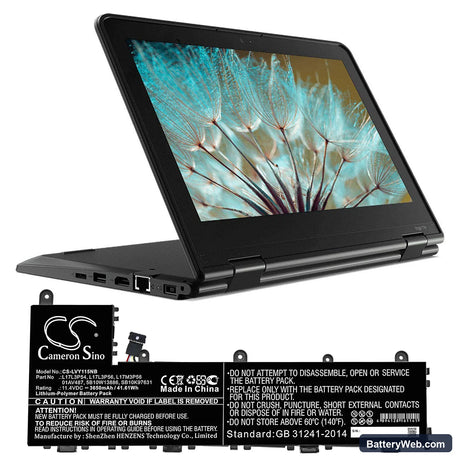 Lenovo Yoga 11E 5th Replacement Battery, 11.4V, 3650mAh, Li-Polymer 5