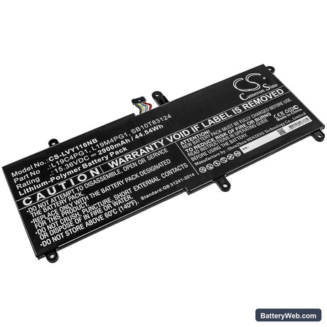 Lenovo 11e Yoga Gen 6 20SES00100 Replacement Battery, 15.36V, 2900mAh, Li-Polymer 1