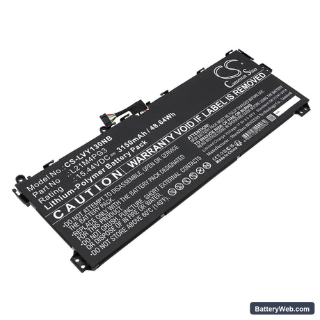 Lenovo Yoga 13W Replacement Battery, 15.44V, 3150mAh, Li-Polymer 1