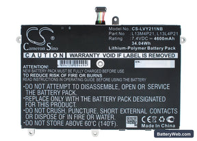 Lenovo Yoga 2 11 Replacement Battery, 7.4V, 4600mAh, Li-Polymer 1