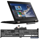 Lenovo ThinkPad Yoga 260 Replacement Battery, 15.2V, 2900mAh, Li-ion 5