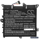 Lenovo Yoga 300-11IBR Replacement Battery, 7.4V, 3950mAh, Li-Polymer 3