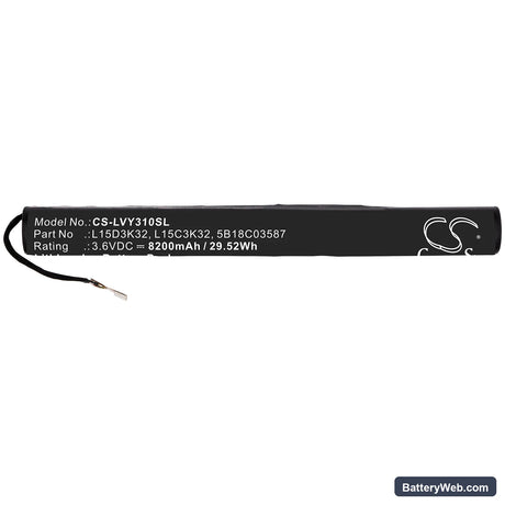 Lenovo Yoga Tab 3 10 Replacement Battery, 3.6V, 8200mAh, Li-ion 3