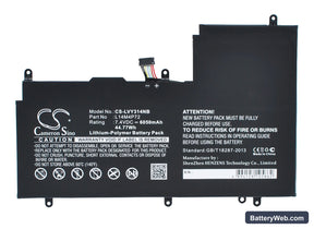 Lenovo Yoga 3 14 Replacement Battery, 7.4V, 6050mAh, Li-Polymer 1