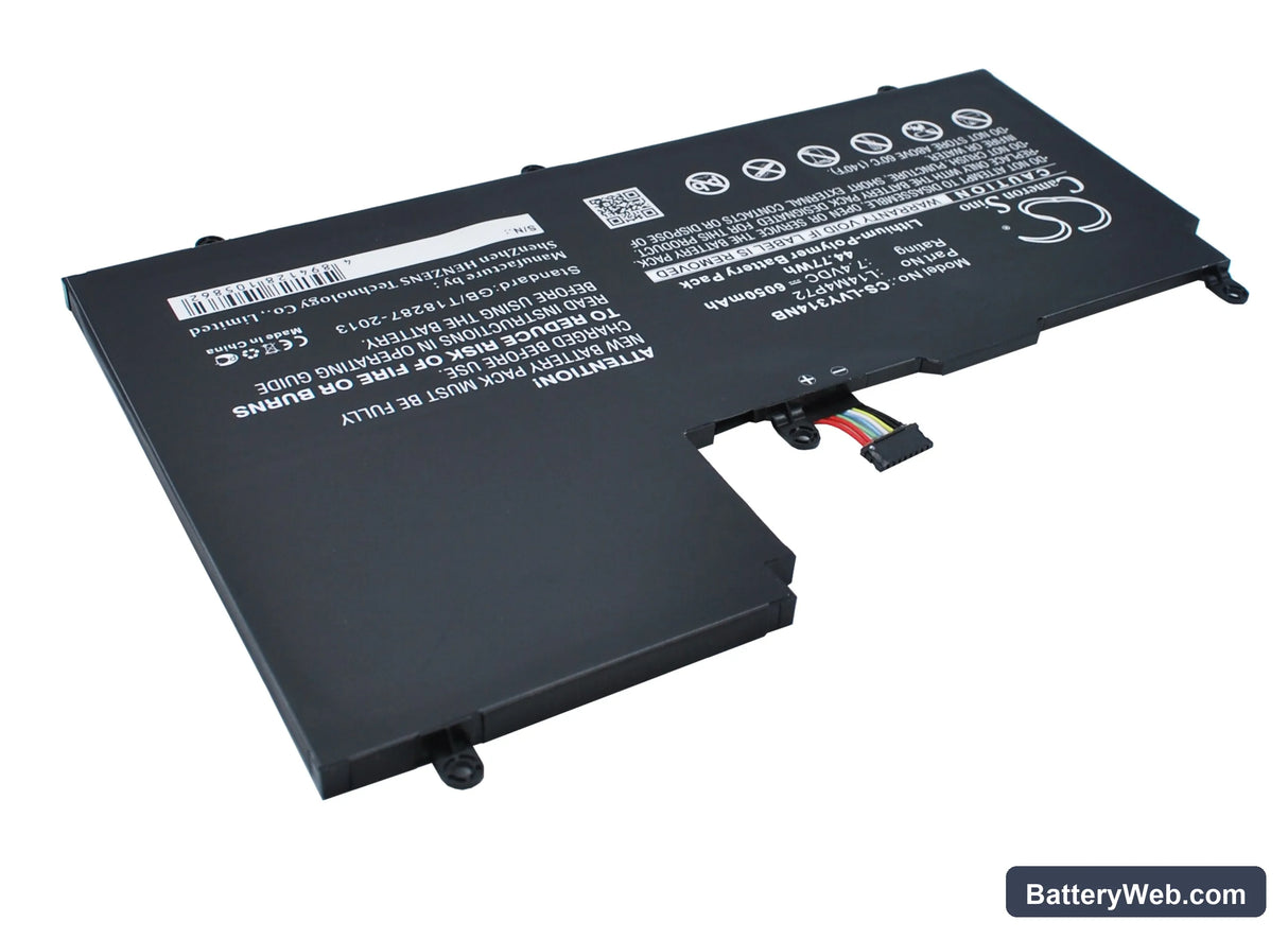 Lenovo Yoga 3 14 Replacement Battery, 7.4V, 6050mAh, Li-Polymer 2