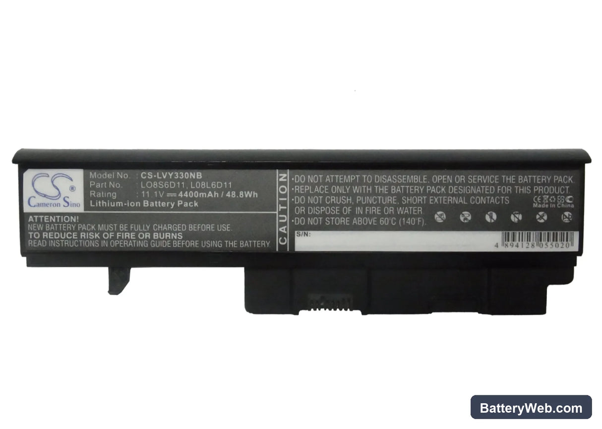 Lenovo Ideapad Y330 Replacement Battery, 11.1V, 4400mAh, Li-ion 5