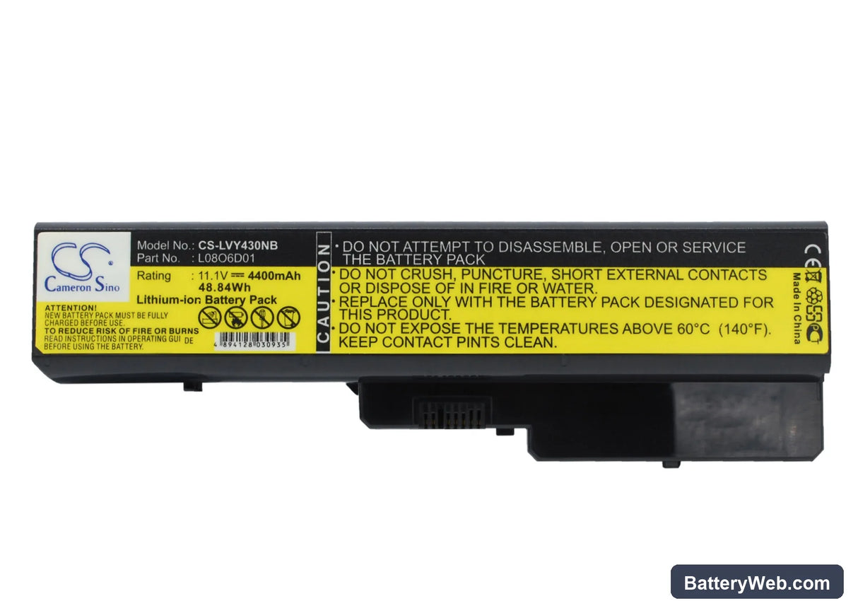 Lenovo ideapad Y430 Replacement Battery, 11.1V, 4400mAh, Li-ion 1
