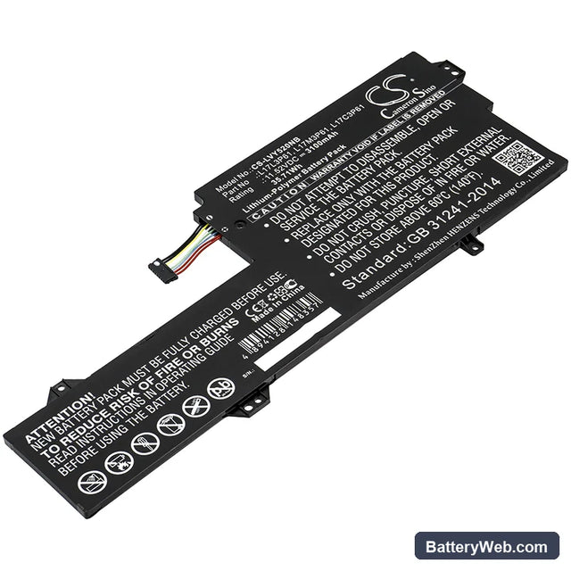 Lenovo Yoga 520-12 Replacement Battery, 11.52V, 3100mAh, Li-Polymer 1