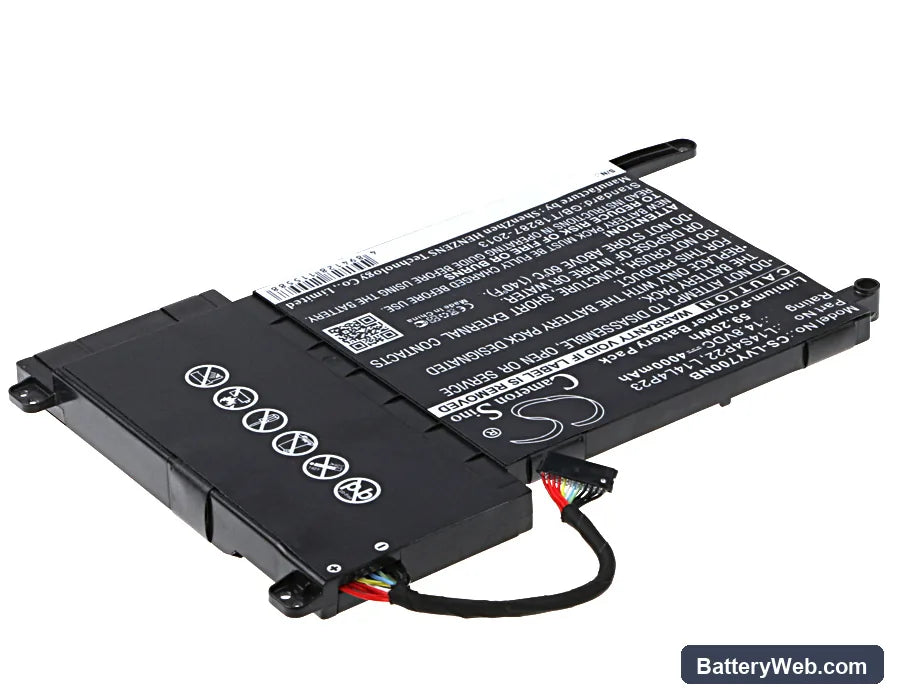 Lenovo IdeaPad Y700 Replacement Battery, 14.8V, 4000mAh, Li-Polymer 2