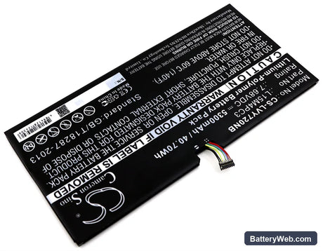 Lenovo IdeaPad Miix 720 Replacement Battery, 7.68V, 5300mAh, Li-Polymer 2