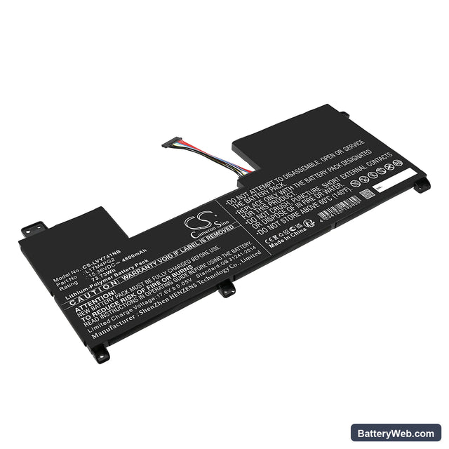 Lenovo Legion Y740-17ICHg 81HH000DRK Replacement Battery, 15.36V, 4800mAh, Li-Polymer 1