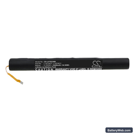 Lenovo Yoga Tablet 2-1051L Replacement Battery, 3.75V, 9200mAh, Li-ion 3