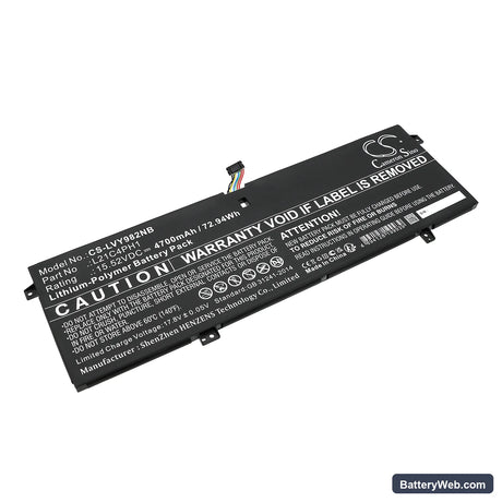 Lenovo Yoga Slim 9 14IAP7 82T0001ETA Replacement Battery, 15.52V, 4700mAh, Li-Polymer 1