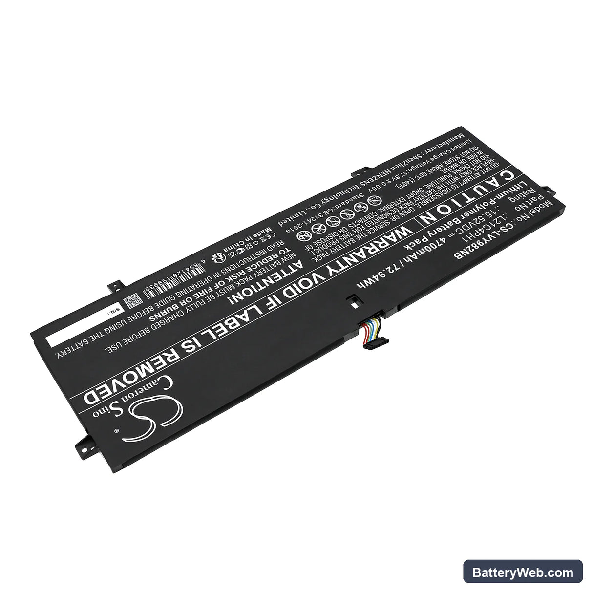 Lenovo Yoga Slim 9 14IAP7 82T0001ETA Replacement Battery, 15.52V, 4700mAh, Li-Polymer 2