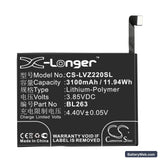 Lenovo ZUK Z2 Pro Replacement Battery, 3.85V, 3100mAh, Li-Polymer 3