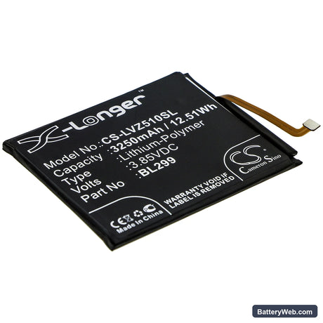 Lenovo Z5s Replacement Battery, 3.85V, 3250mAh, Li-Polymer 1