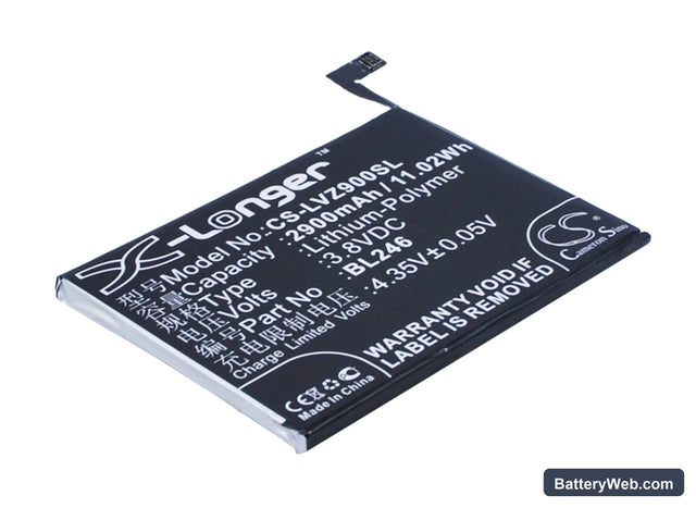 Lenovo Vibe Shot Replacement Battery, 3.8V, 2900mAh, Li-Polymer 1