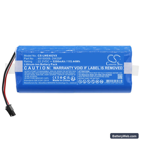 Lawn Expert Robotic Lawnmower Replacement Battery, 22.2V, 5200mAh, Li-ion 3