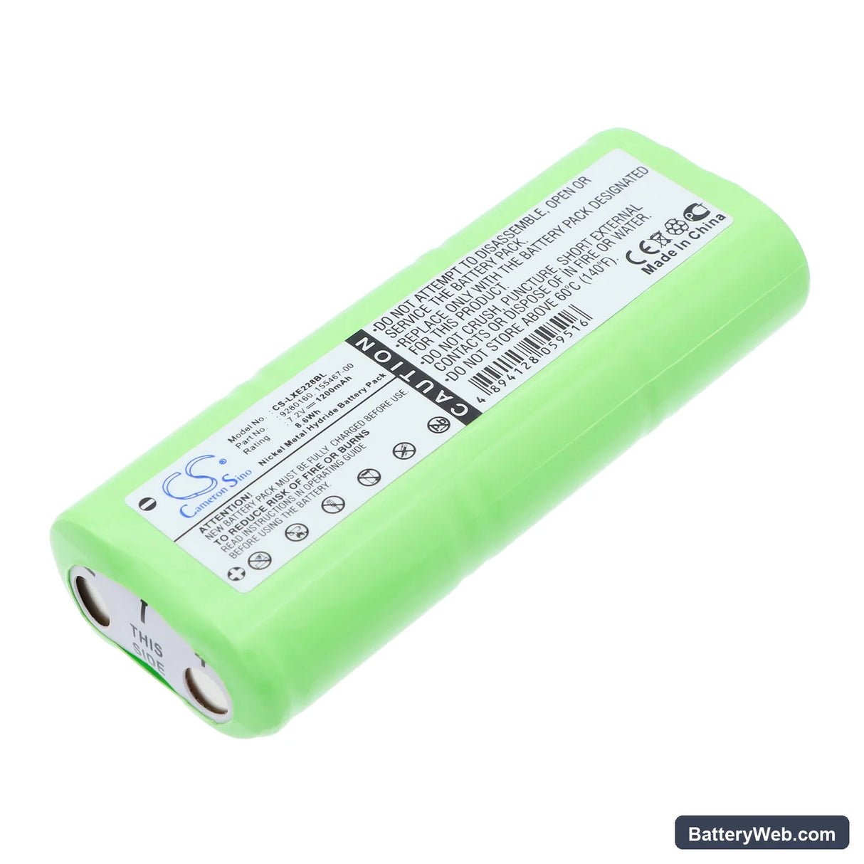 Honeywell 2280 Replacement Battery, 7.2V, 1200mAh, Ni-MH 1