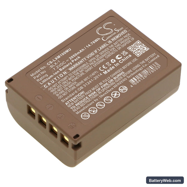 Olympus OM SYSTEM OM-1 Replacement Battery, 7.2V, 2050mAh, Li-ion 1