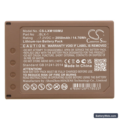 Olympus OM SYSTEM OM-1 Replacement Battery, 7.2V, 2050mAh, Li-ion 5