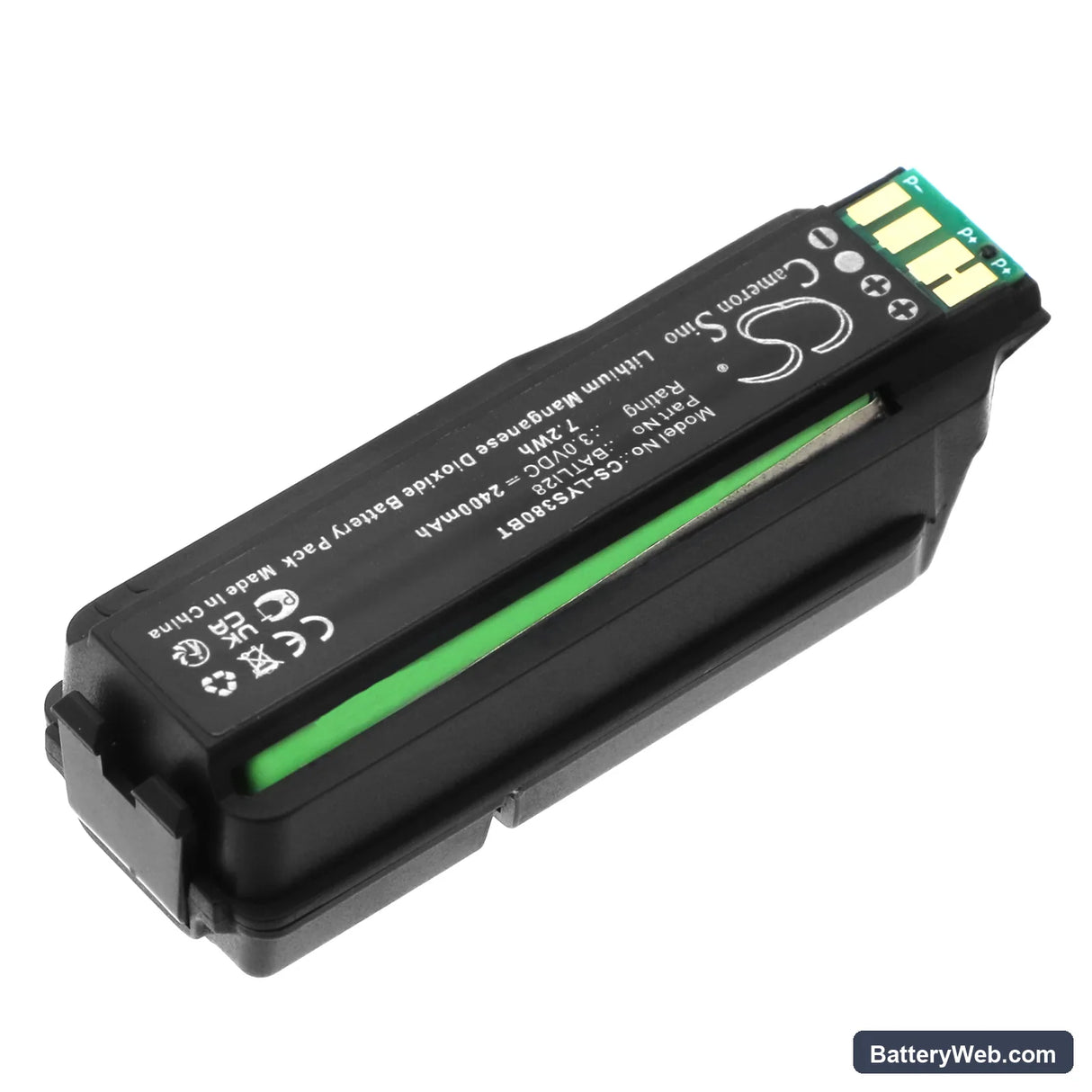 Daitem 186-21X Replacement Battery, 3V, 2400mAh, Li-MnO2 2