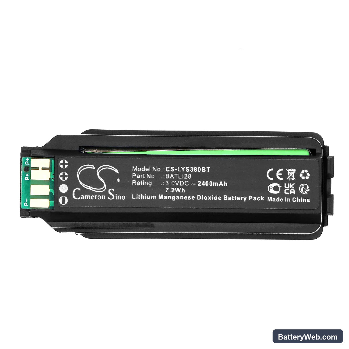 Daitem 186-21X Replacement Battery, 3V, 2400mAh, Li-MnO2 5