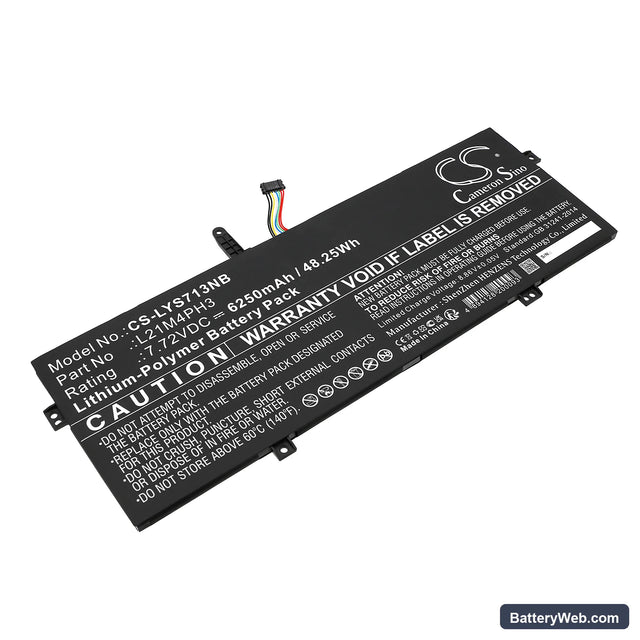 Lenovo Yoga Slim 7 Carbon 13IAP7 82U9003GPB Replacement Battery, 7.72V, 6250mAh, Li-Polymer 1