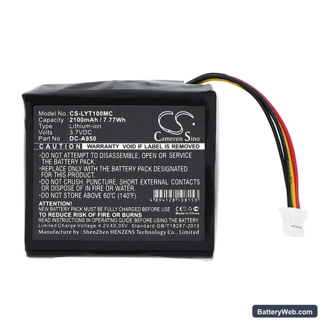 LYTRO ILLum A1 Replacement Battery, 3.7V, 2100mAh, Li-ion 3