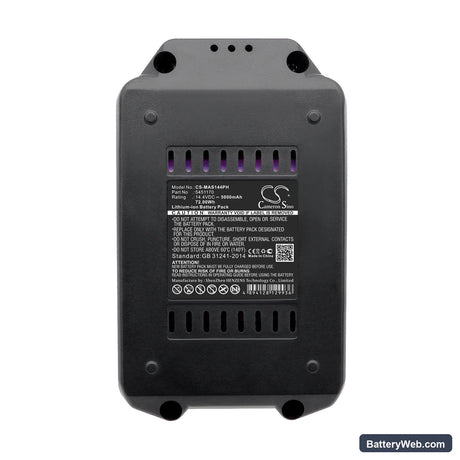 Meister Craft MAS144 Replacement Battery, 14.4V, 5000mAh, Li-ion 5