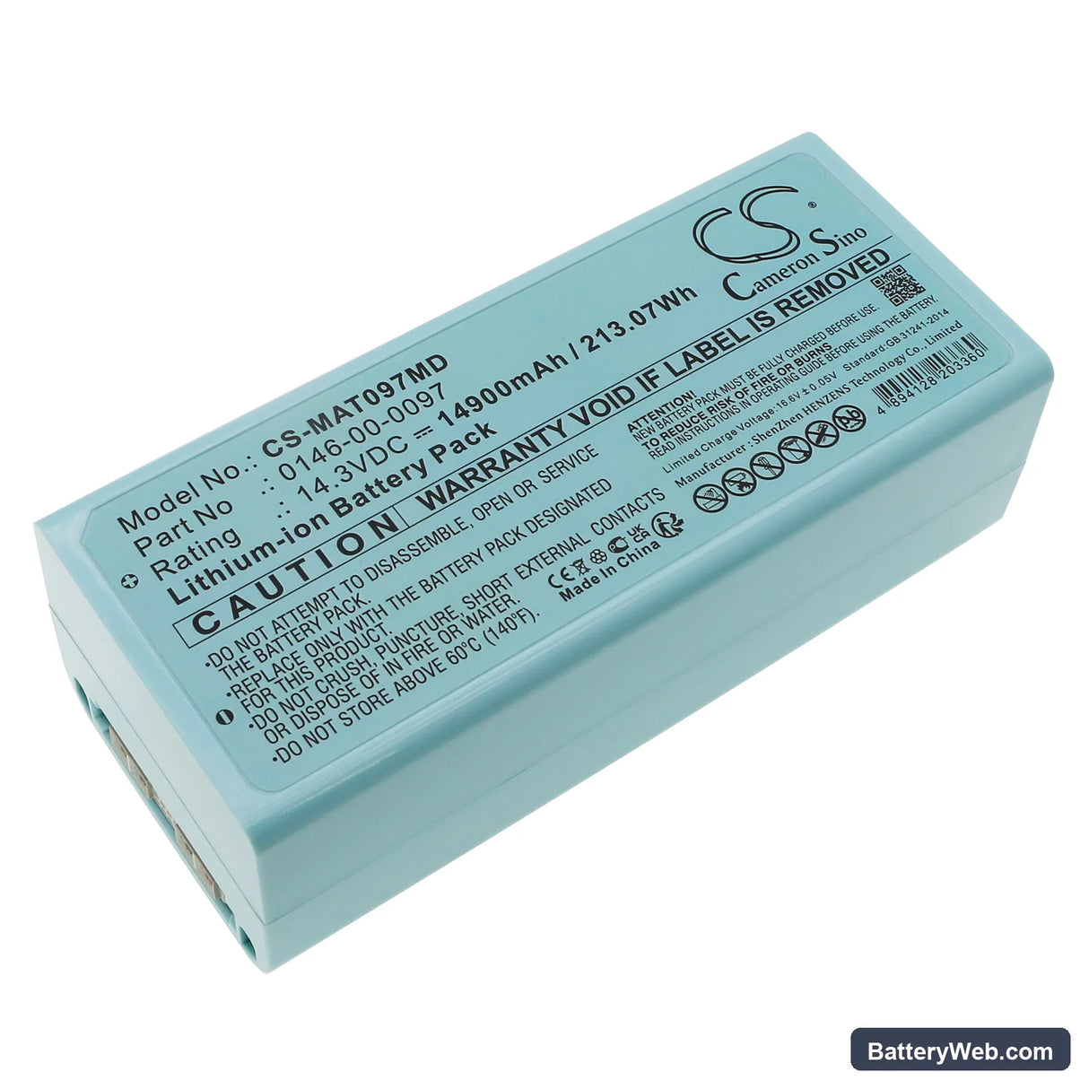 Maquet Cardiosave hybrid Replacement Battery, 14.3V, 14900mAh, Li-ion 1