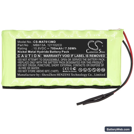 Maquet Operating Table Remote Replacement Battery, 10.8V, 700mAh, Ni-MH 3
