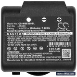 IMET ARES Replacement Battery, 3.6V, 2000mAh, Ni-MH 3