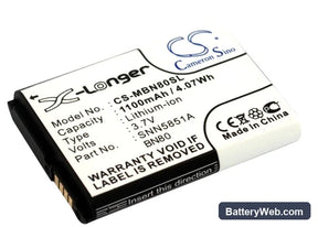 Motorola Backflip Replacement Battery, 3.7V, 1100mAh, Li-ion 1