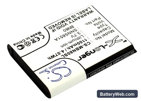 Motorola Backflip Replacement Battery, 3.7V, 1100mAh, Li-ion 2