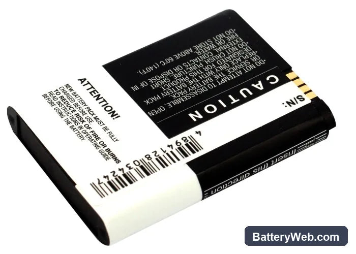 Motorola Backflip Replacement Battery, 3.7V, 1100mAh, Li-ion 4