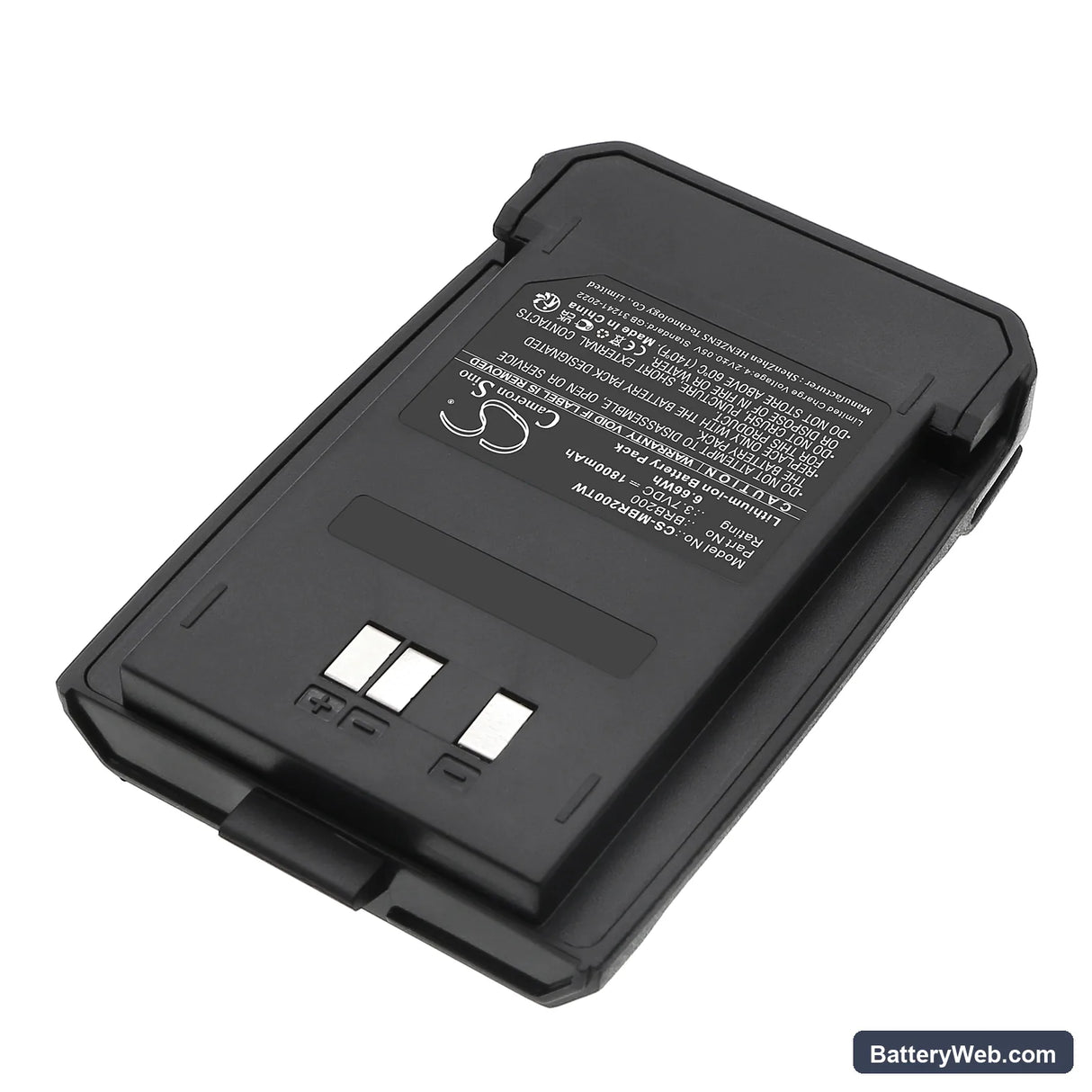 Midland BizTalk BR200 Replacement Battery, 3.7V, 1800mAh, Li-ion 2