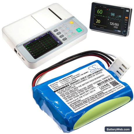 Mindray BeneHeart R3 Replacement Battery, 11.1V, 2600mAh, Li-ion 6
