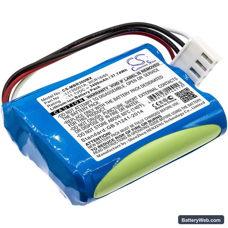 Mindray BeneHeart R3 Replacement Battery, 11.1V, 3400mAh, Li-ion 1