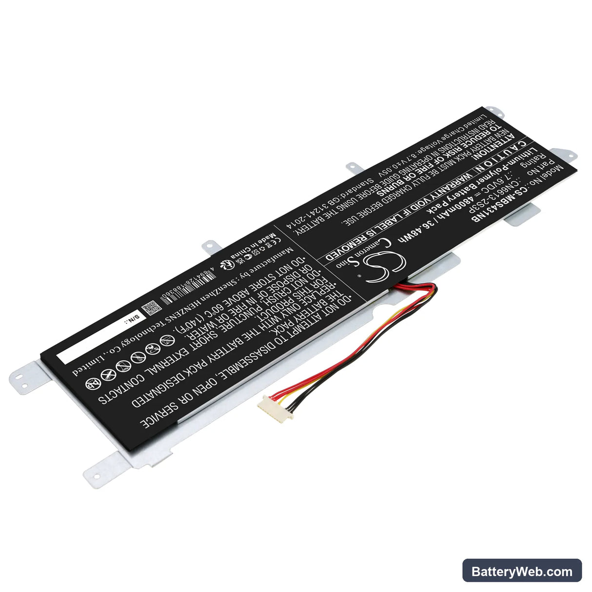 Avita NS14A2 Replacement Battery, 7.6V, 4800mAh, Li-Polymer 2