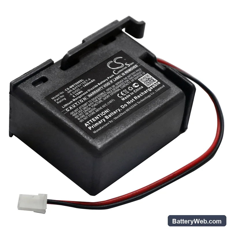 Mitsubishi MR-BAT6V1SET-A Replacement Battery, 6V, 1450mAh, Li-MnO2 1