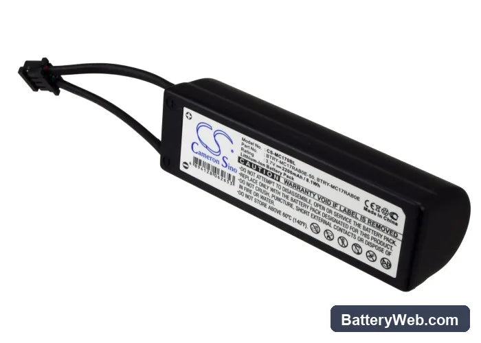 Symbol MC17 Replacement Battery, 3.7V, 2200mAh, Li-ion 1